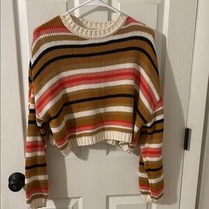 Striped Cropped Sweater. Billabong, excellent condition